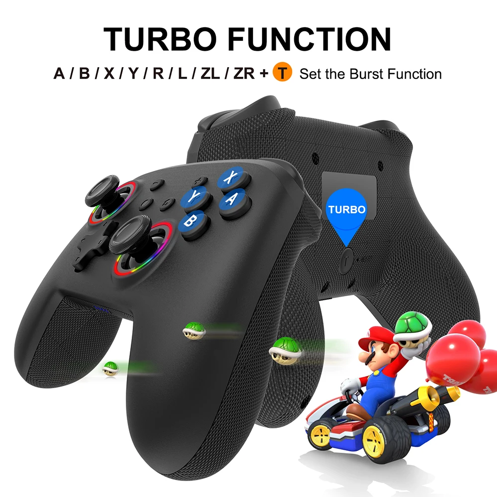 New Gamepad Switch Controller for OLED Switch Joystick with Anti-slip Wireless Joystick Switch