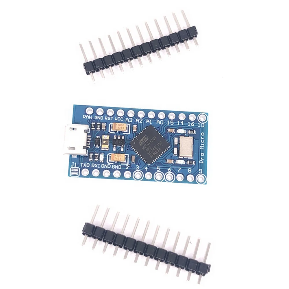 Pro Micro ATMEGA32U4 5V/16 МГц модуль с Загрузчиком для arduino Micro USB с 2 row штыревые