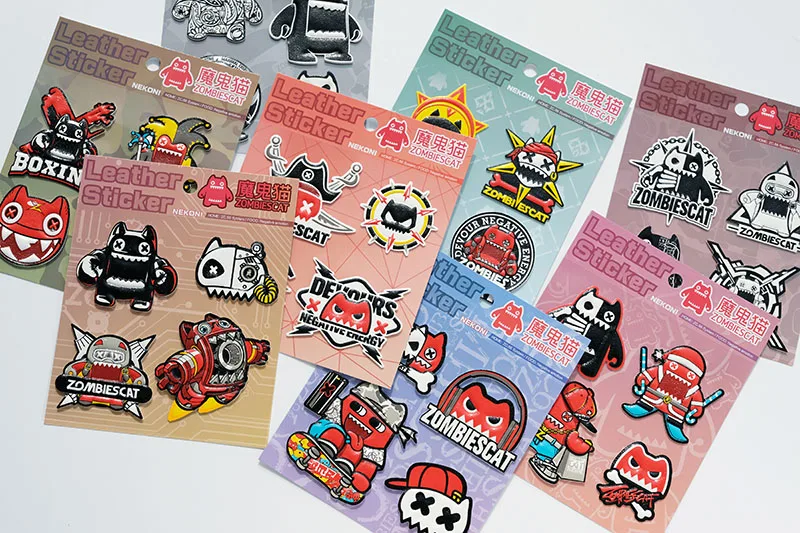 Nekoni PVC Leather Stickers Bag Jeans Stickers 3D Puffy Decorative Decals Adhesive Decals for Shoes Stickers Jeans