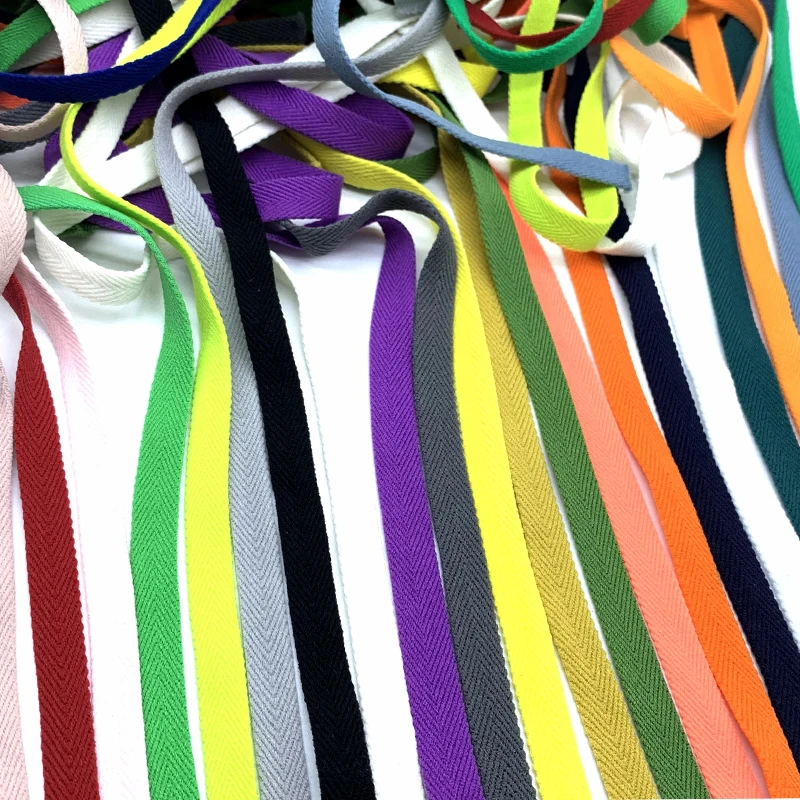 Многоцветный шнурок для шитья «сделай сам» с плоской лентой, плетеный эластичный нейлоновый шнурок шириной 10 мм, шнурок для шнурков