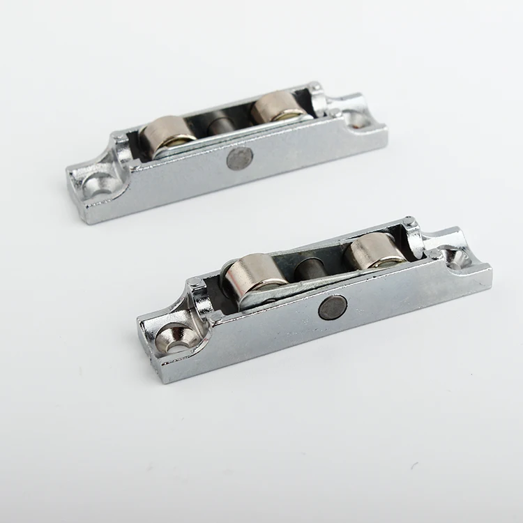 Durable zinc alloy Double metal roller -groove pulley for pvc / UPVC sliding windows