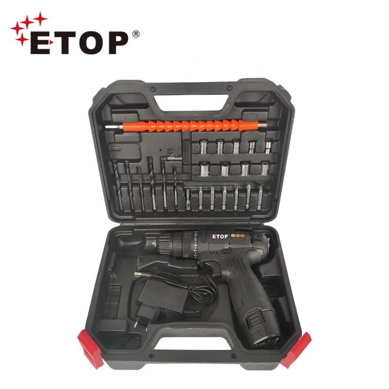 ETOP  Professional Power Tool Wholesale   18v  Power tTools Kit Electric Drill Hand Tool nail Kit
