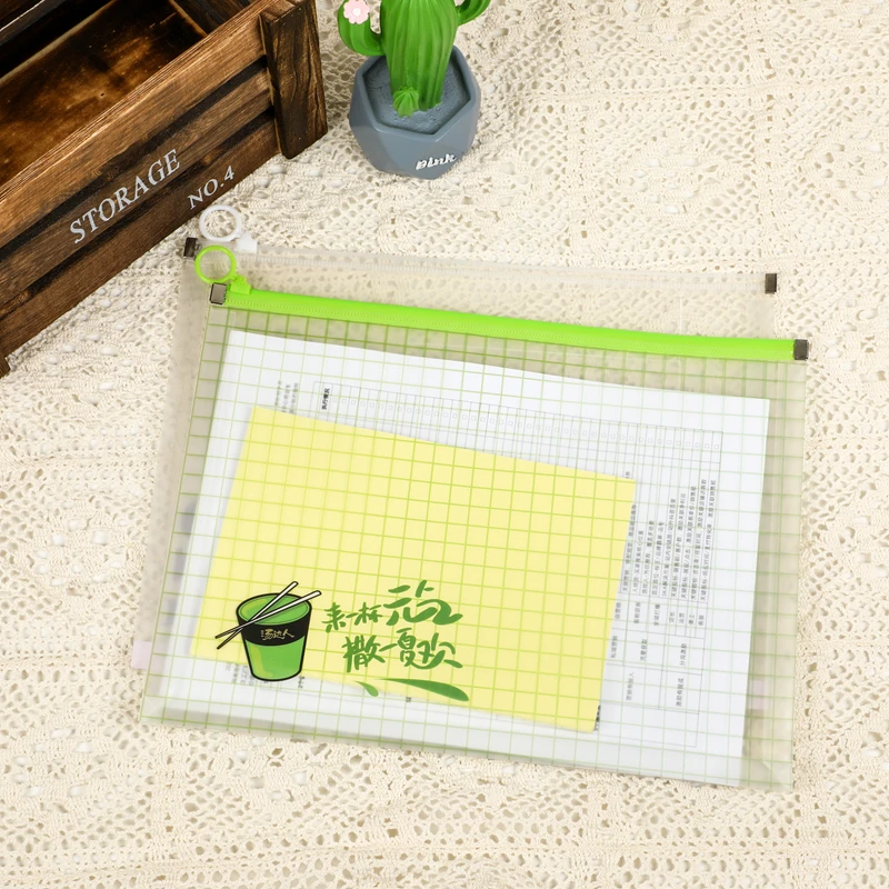 Factory Waterproof Clear Button Envelope Bag A4 Snap Button File Folder PP Plastic Document Folder