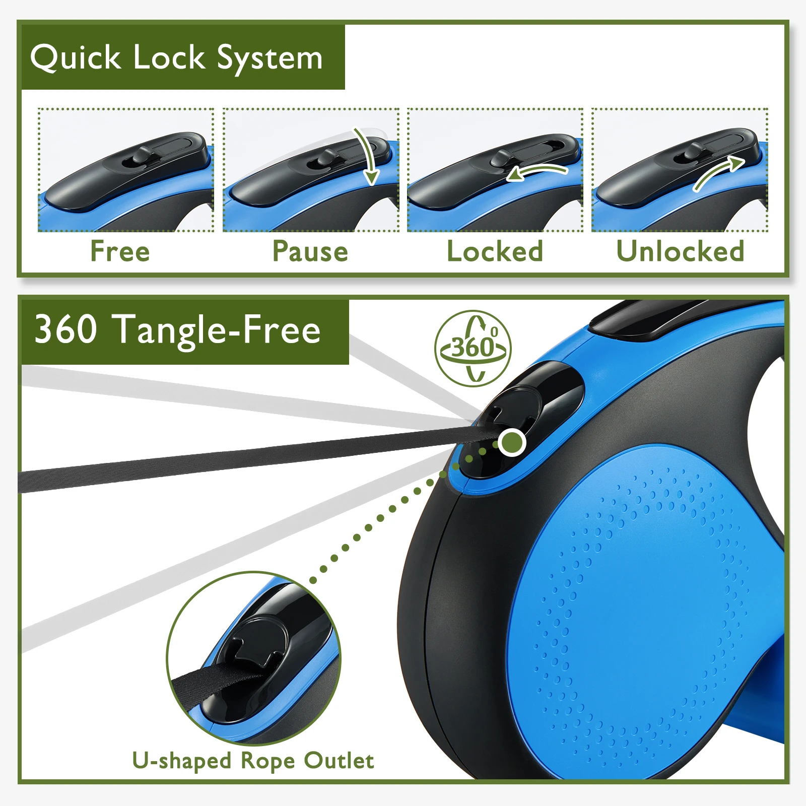 Non-slip Multi-functional Intelligent Pet Dog Stretch Leash Custom Automatic Retractable Dog Leash