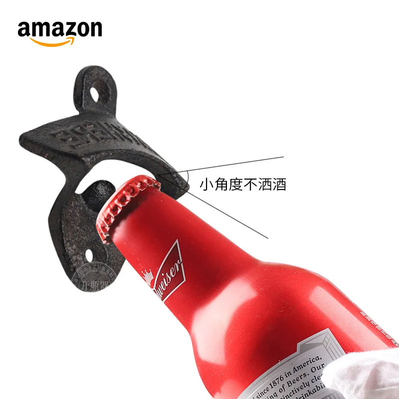 2022 Newest bear head bottle opener cast iron animal wall wine opener pig head wall hanging beer bottle opener
