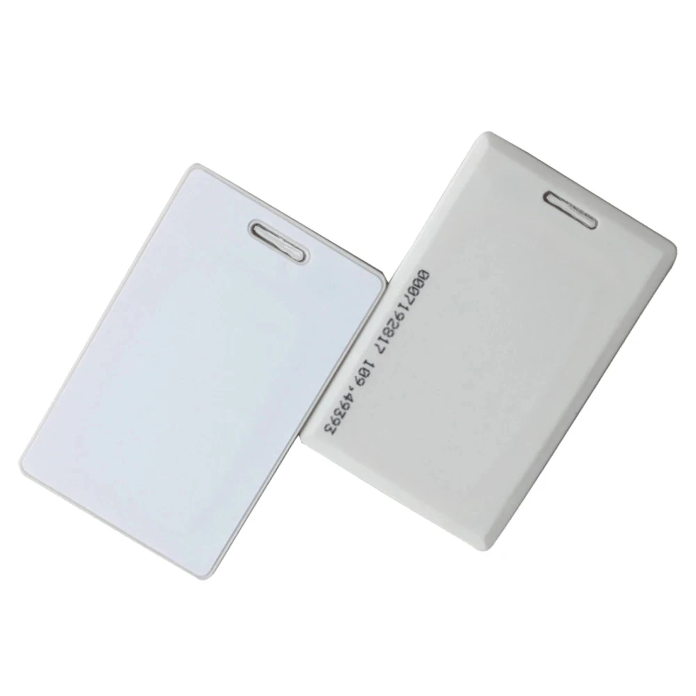 125KHz RFID EM ID CARD EM4100 Clamshell Card 1.8mm Thickness Proximity ID Card With 64 bits for Entry Access
