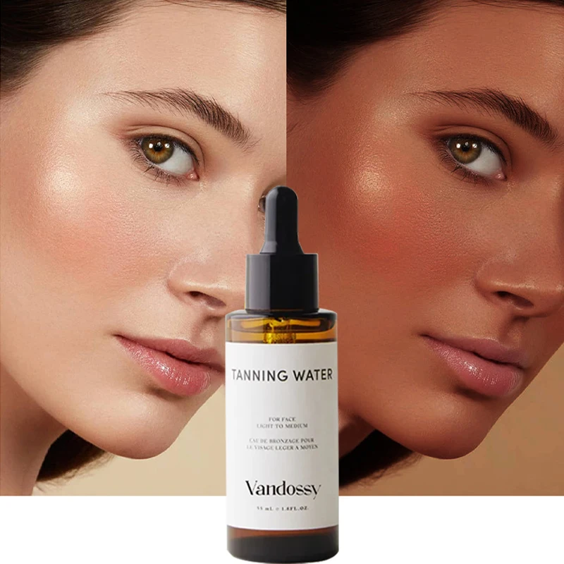 Private Label Toxin-Free Face and Body Tanning Oil Moisturizing Bronzing Drops for Fake Tan Add to Lotion Drop-in