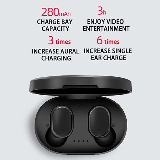 Cheap A6S TWS Earphone 5.0 In Ear Headphones Wireless Earbuds For Redmi Xiaomi