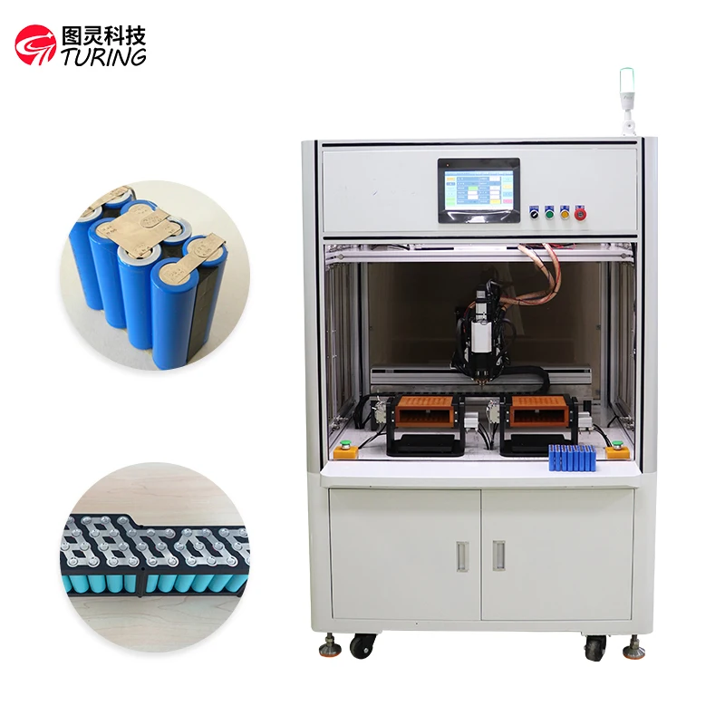 TR-H200S1 Automatic Double Sides 220V 3KW  18650 26650 32650 Lithium Battery Pack Assembly Spot Welding Machine