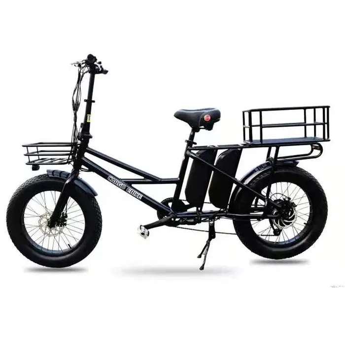 2020 Hot sell 20 inch tire two chargers cargo electric bicycle E-bike with 48V 500w motor  made in china