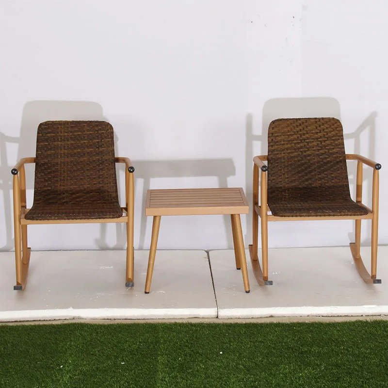 New Design morden  rattan  seat rocking chair wholesale   outdoor  patio  furniture  set