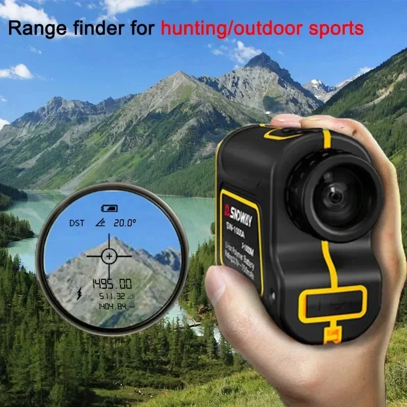 SNDWAY 600M 1000M 1500M Range Finder Telemeters Golf Rangefinder Meter Professional Angle High Speed Continuous Measure