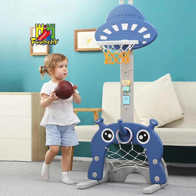 Детское пластиковое регулируемое кольцо Feelbaby для малышей в помещении на заказ Детское мини портативное детское кольцо игрушка баскетбольное кольцо стенд