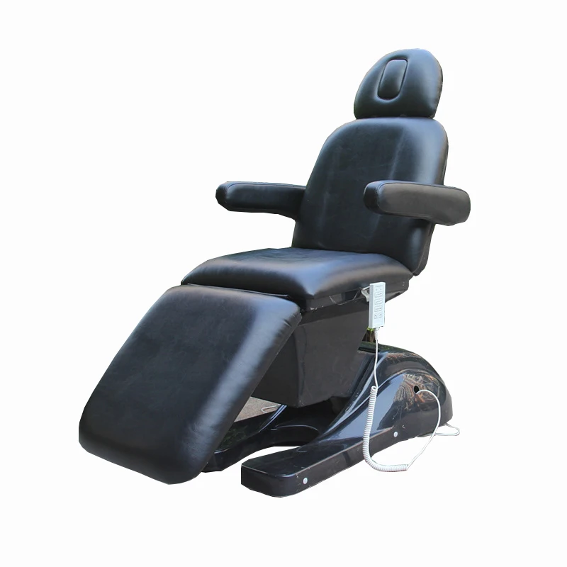 HICOMED Electric 4 Motors Massage Tattoo Facial Chair Medical Couch Massage Table Black Facial Bed Customizable Color/Logo