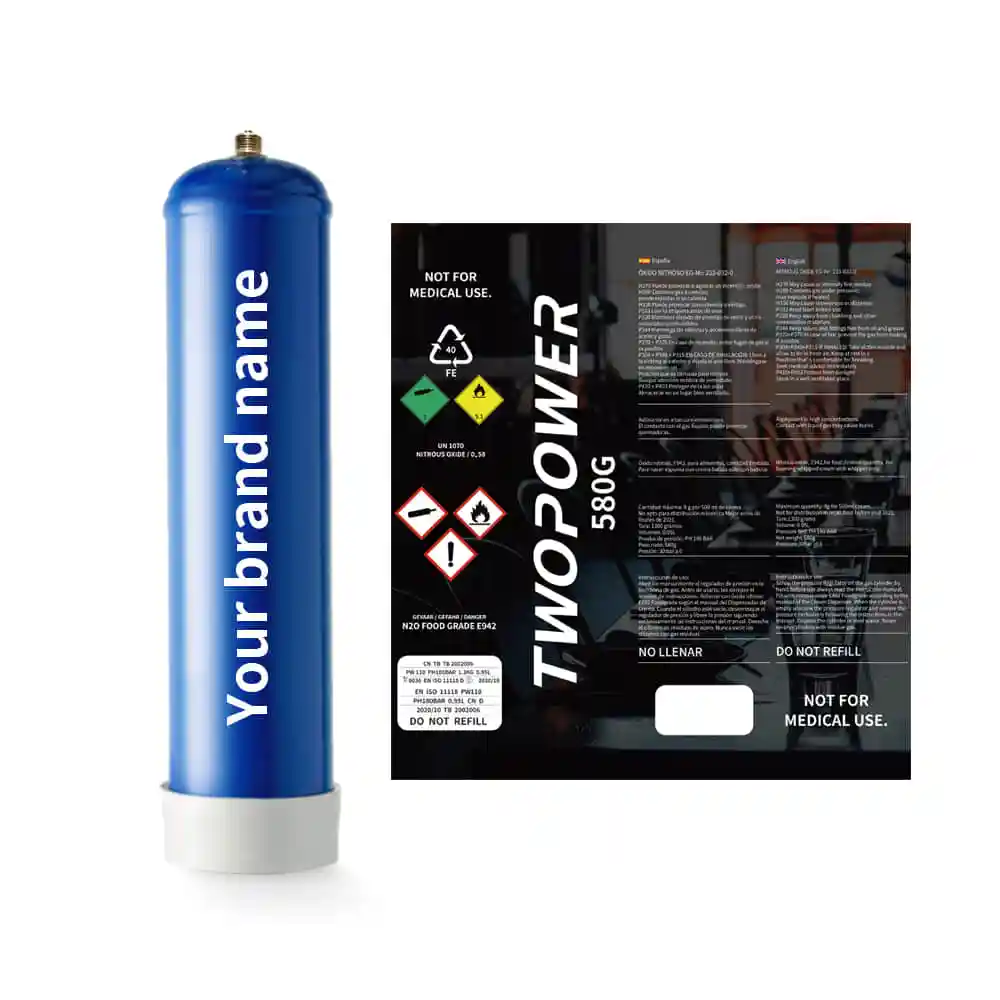 580g/0.95L, 640g/1.1L, 1.3kgs/2.2L, 5kgs/8L, 24kgs/47L N2o Gas smart whip Cream Chargers