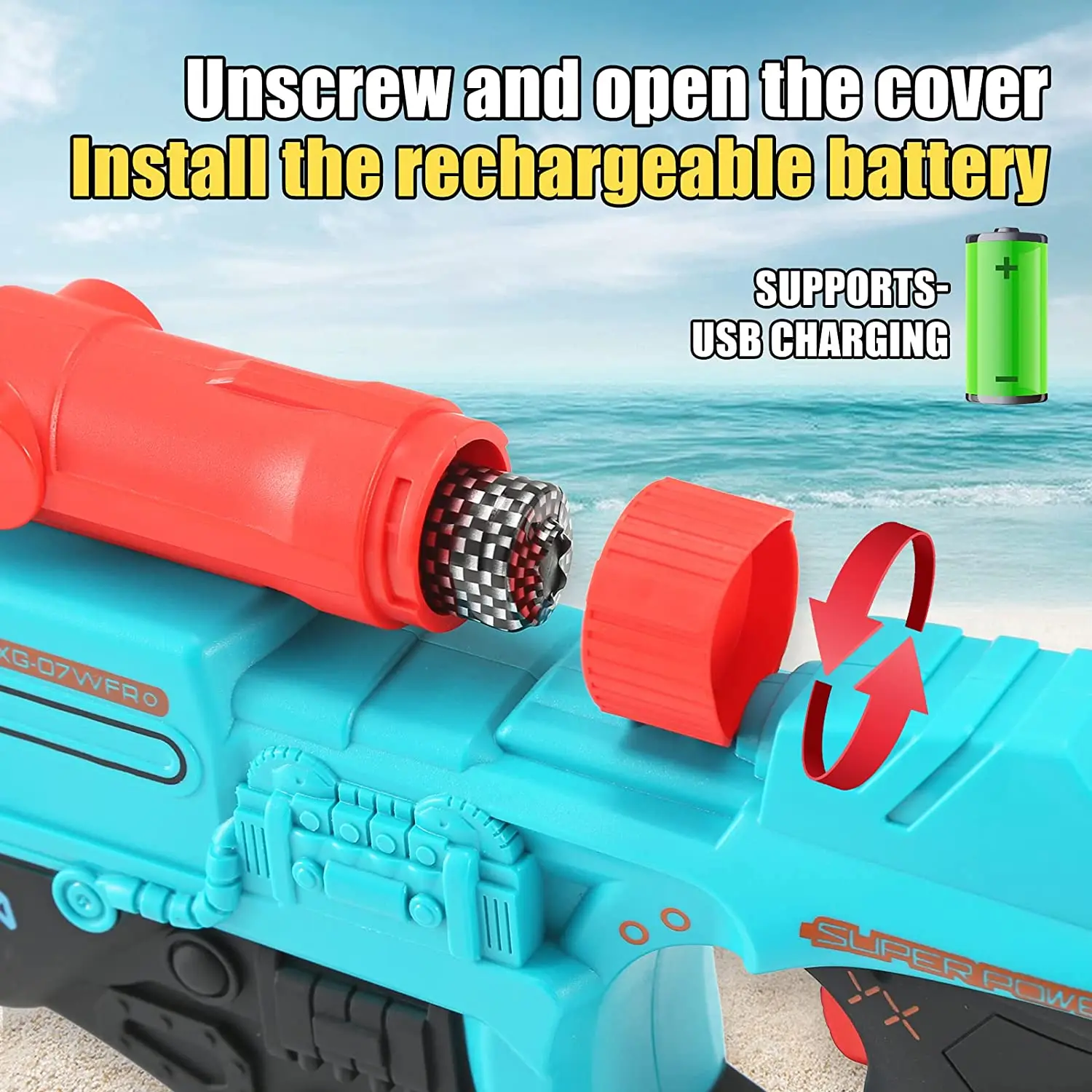 Backpack Electric Water Gun Squirt Gun Toys Automatic Battery Power Long Range Super Soaker Water Guns Outdoor Summer Toys