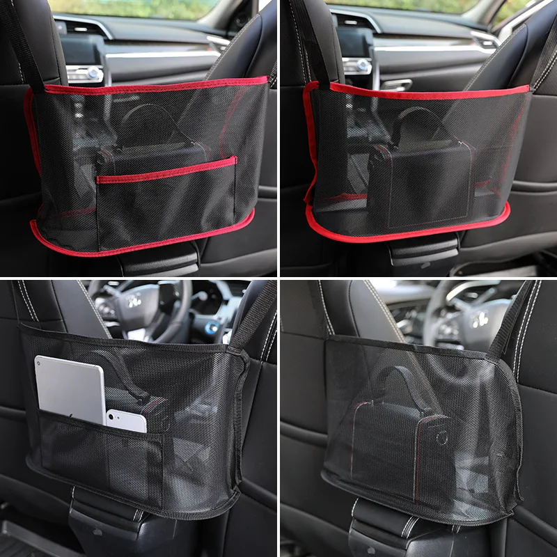 Hot sale PU leather between seat car organizer storage bags car pocket handbag holder