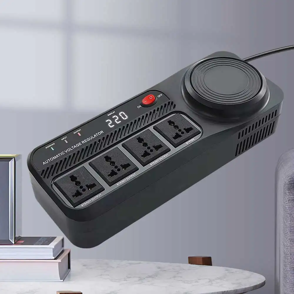 OSWELL 1500VA AVR 110V 220V With 4 Output Sockets AC Electronic Automatic Voltage Regulators Stabilizers AVR 1200W 1500W