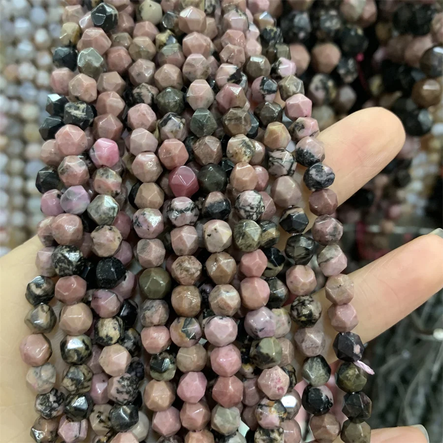 Hui Rui Wholesale 6mm Round Faceted Natural Stone Beads Jasper Agate Quartz Beads Loose Gemstone Beads For Jewelry Making