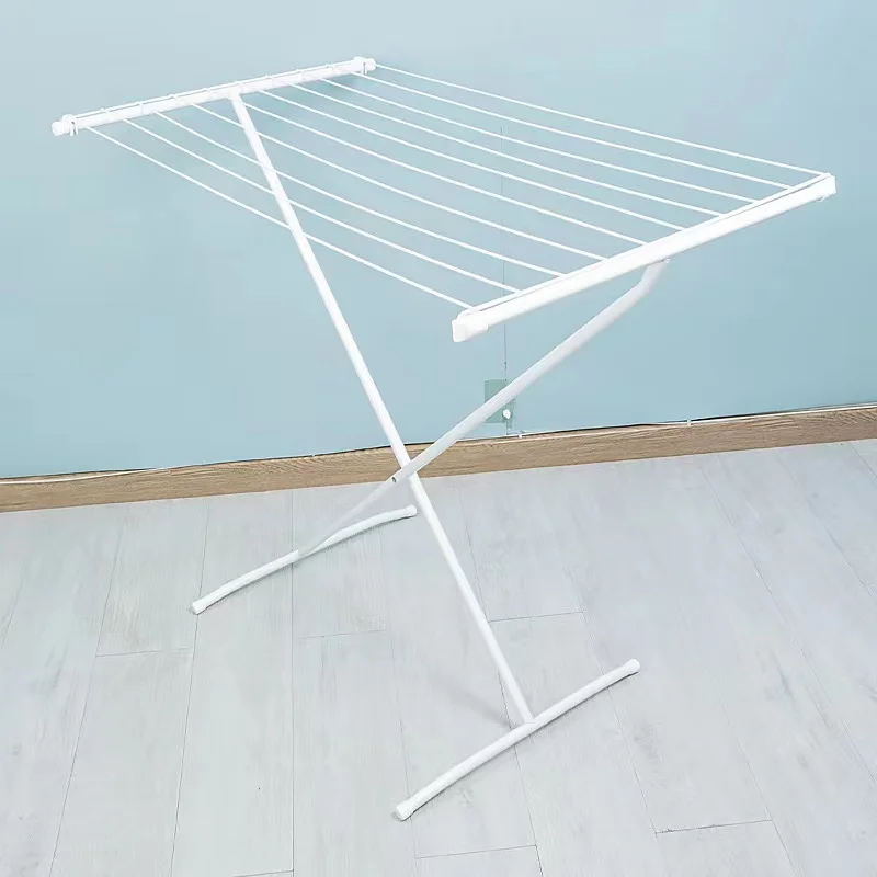 Floor standing simple clothes hanger foldable household indoor baby towel drying balcony without installation of clothes hanger