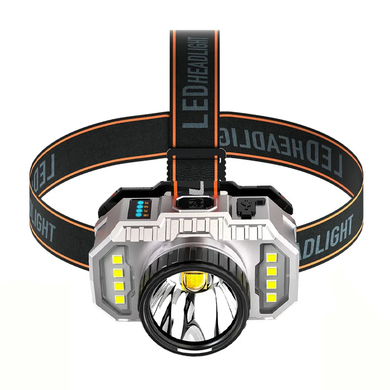 Оптовая продажа уличный водонепроницаемый перезаряжаемый фонарь для кемпинга рыбалки охоты фары светодиодные высокого качества ПВХ 12 80