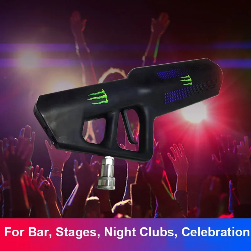 New Ancient Logo CO2 Gun LED Effect Smoke Super Magic Stage Streamer Cryo Fx Jet Machine Dj Gun Led Co2 Cannon Cool Fog Maker