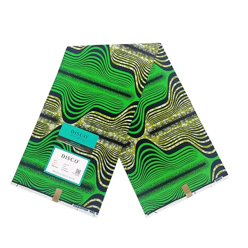 Green Super African Wax Java Dutch Printed Wax Cloth Dutch Super Batik Fabric Super Dutch Fabric