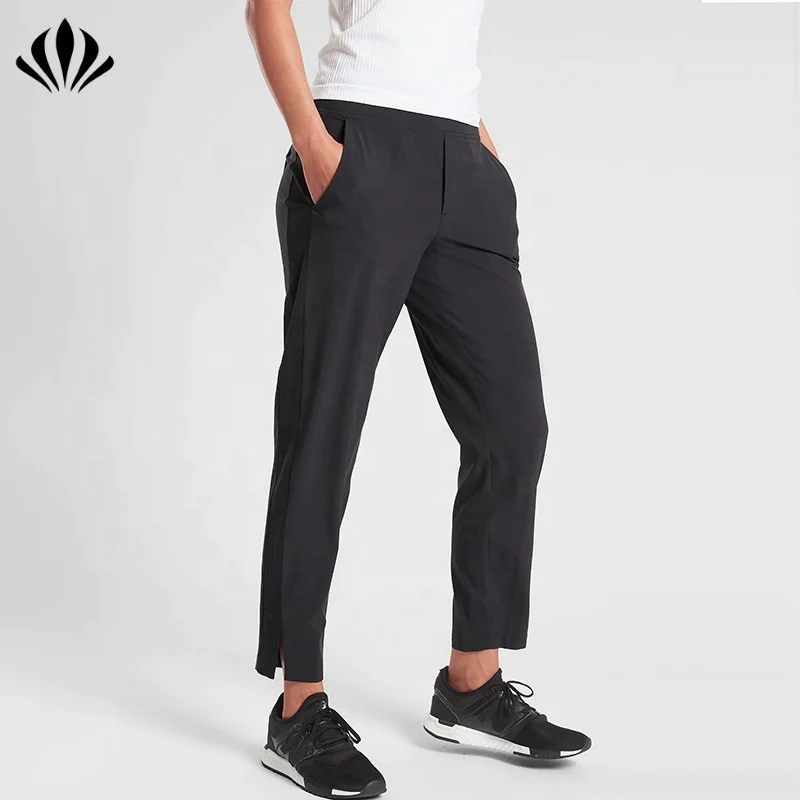 Custom latest women pants design polyester/spandex pants for women solid pants for commuting and business travel