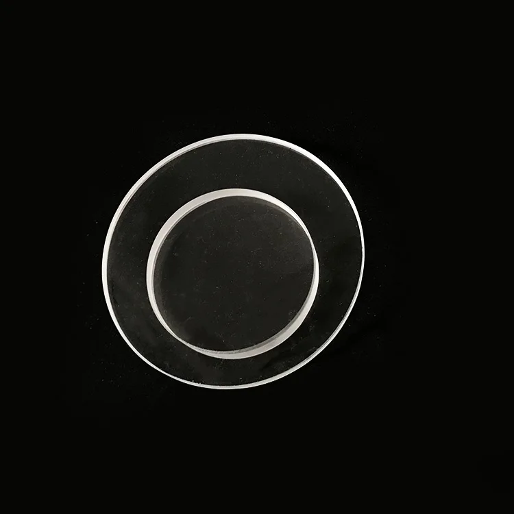Quartz round tempered glass plate transparent borosilicate observation mirror