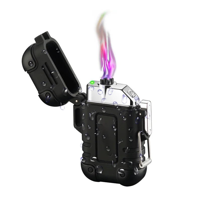 Wholesale Electronic Windproof Double Arc Charging Lighter USB Cigarette Lighter