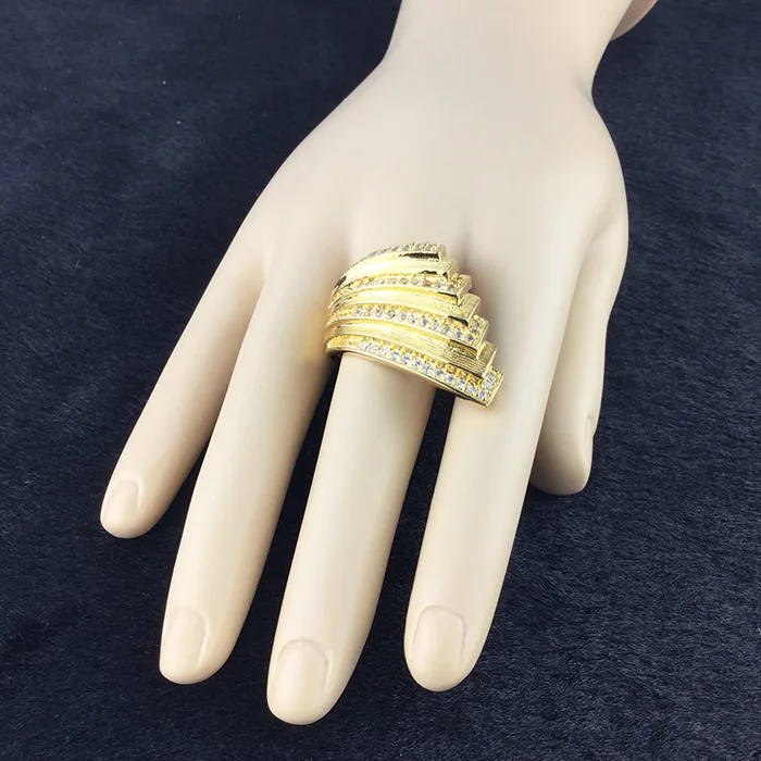 Turkish Ottoman Sultan Suleiman 925 Sterling Silver Ring Gold