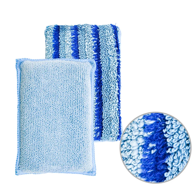 Heavy Duty Household Cleaning Sponges Non-Scratch Dish Scrubber Microfiber Sponges for Dishes Kitchen Sponges