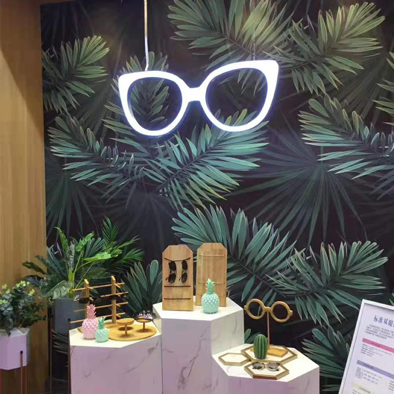 Оптический магазин, регулируемая модель, стойка, светящийся большой Лайтбокс для очков, декоративное окно, двустороннее свечение