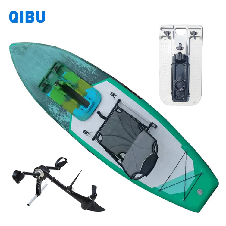 QIBU outdoor sports equipment new style pedal inflatable SUP stand up paddle surf board with seat