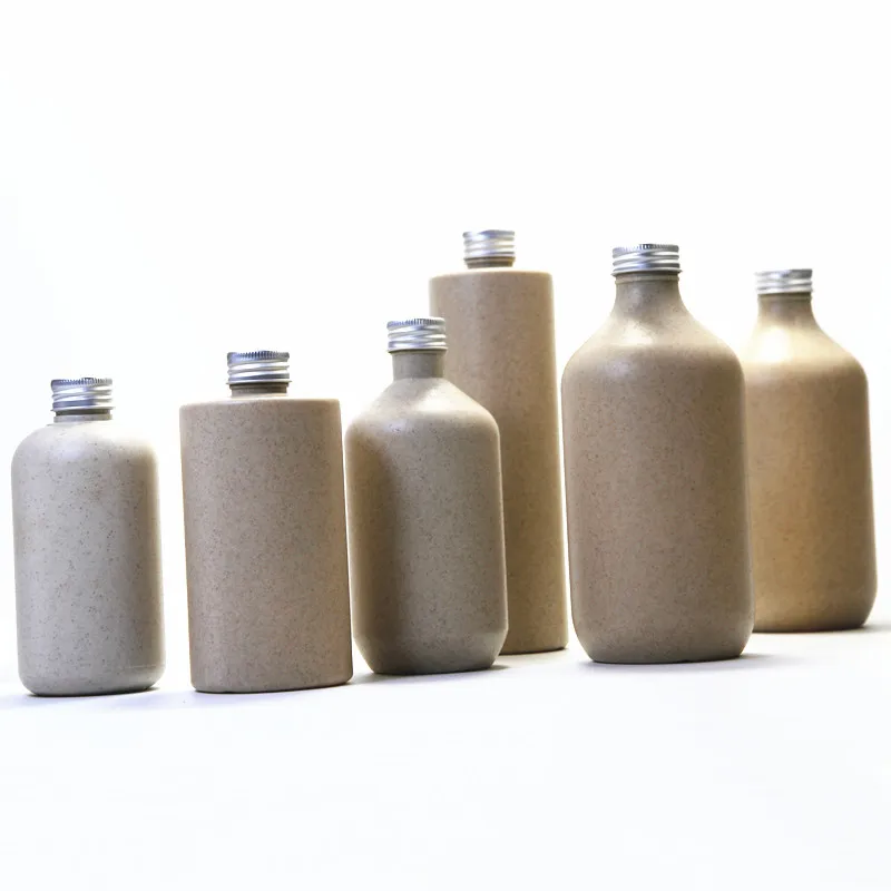 Free sample eco friendly custom bio degradable  plastic wheat straw shaker  bottle 250ml 500ml