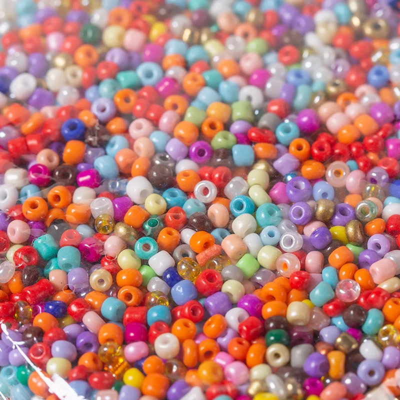 Glass bead manufacturer 6/0 3MM solid colorful Round Hole Czech Glass seed beads in bulk loose waist beads for decorating