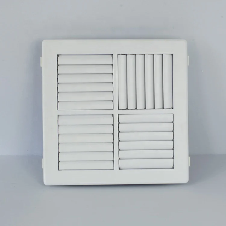 Popular Sales Air Conditioner Ventilation Plastic Multi directional Air Outlet Grille 4 Way Ceiling Air Diffusers (60704960764)