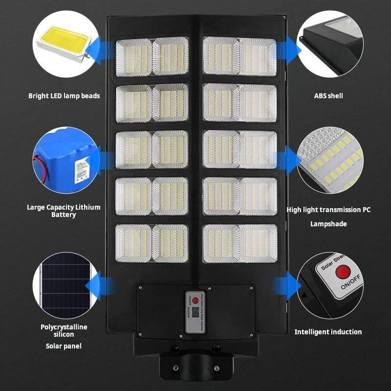 Professional Manufacturing Municipal Engineering Camping Grounds Remote-Controlled Solar Street Light Outdoor With Bettery Years