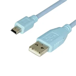 Cisc0 Blue USB Type A to USB Mini Type B Console Cable 6ft Compatible CAB-CONSOLE-USB for computer,laptop,multimedia