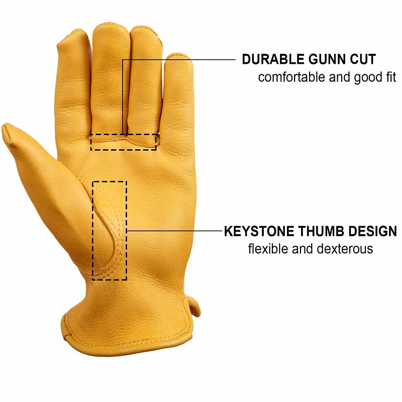 
Industrial Safety Working Driver Gloves / Cow split leather Drive Gloves 