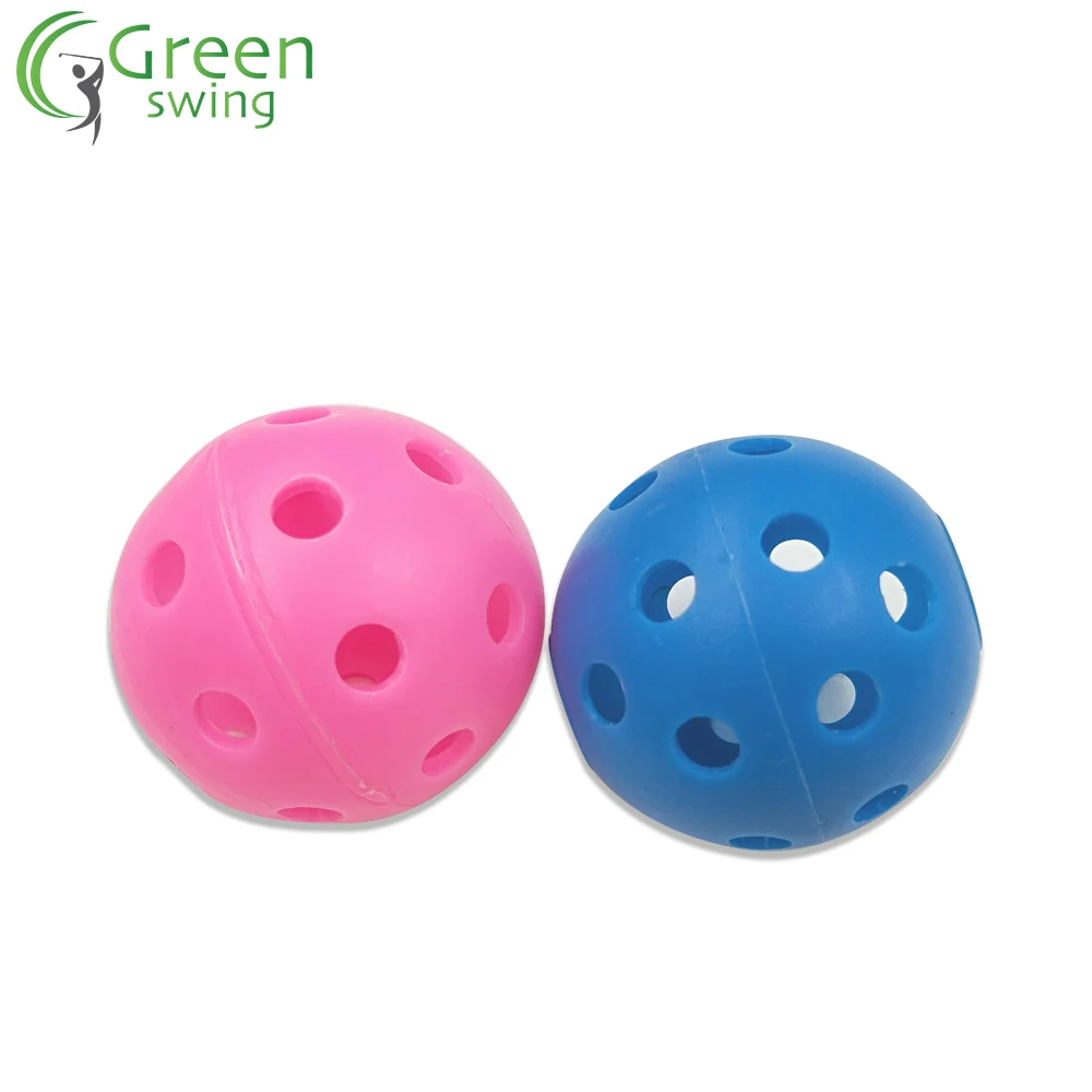 Light Colorful Hollowed Out Plastic Golf Balls For Promotion Gifts