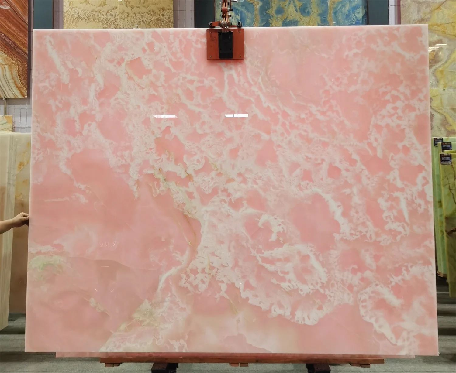 Wholesale Premium Quality Backlit MGT Pink Onyx Marble Slab For Wall Panel Decoration