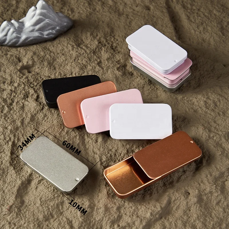 Manufacture Gift Silver Square Hinge Guitar Pick Tin Case Packaging Custom Printed Tin Box Custom
