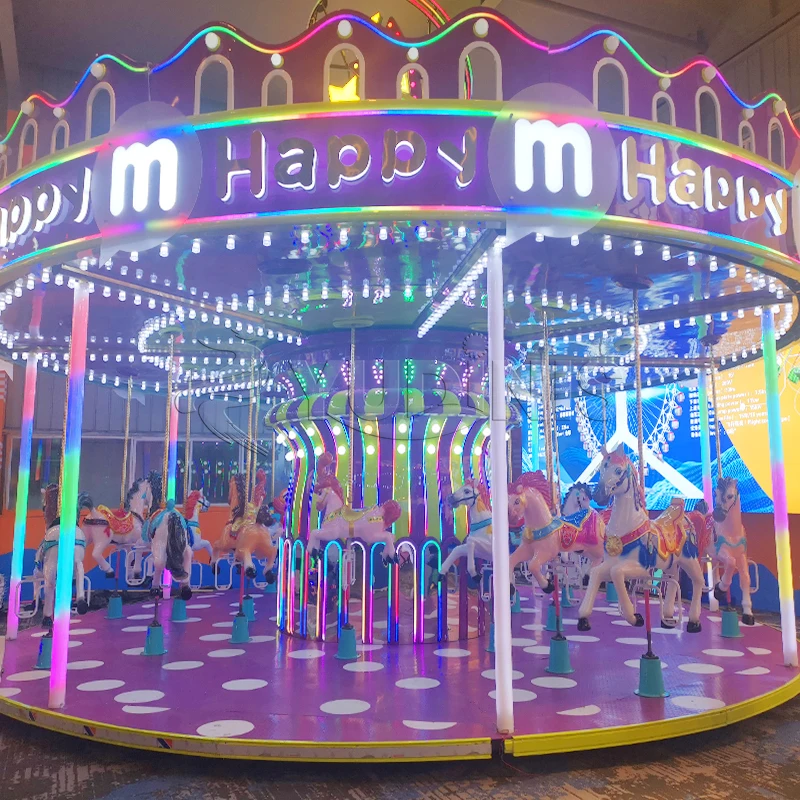 New Design Indoor and Outdoor Kids Game Merry Go Round Carousel Horses Amusement Park Rides For Sale