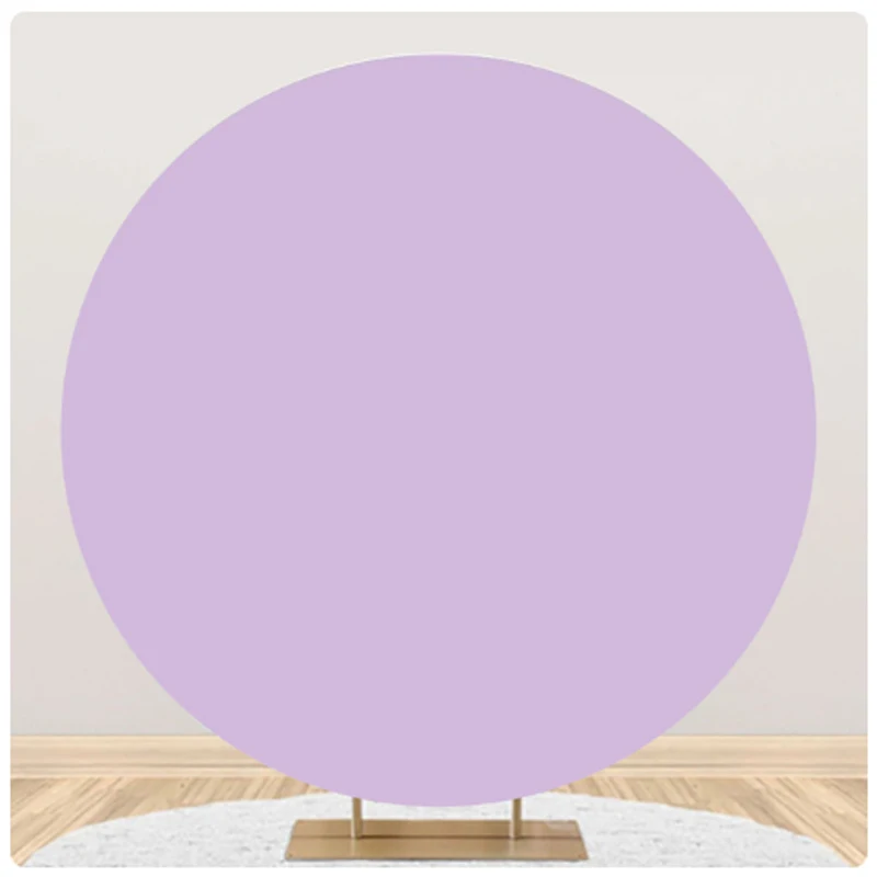 Pure Color Round Circle polyester Backdrop Cover Wedding Baby Shower Birthday Party Decor Custom visa polyester Photo Background