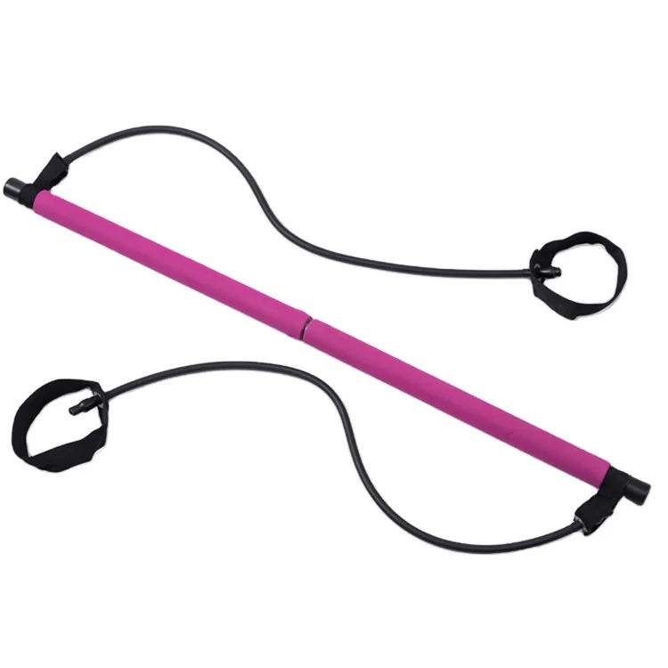 Pilates bar with resistance bands Yoga stick