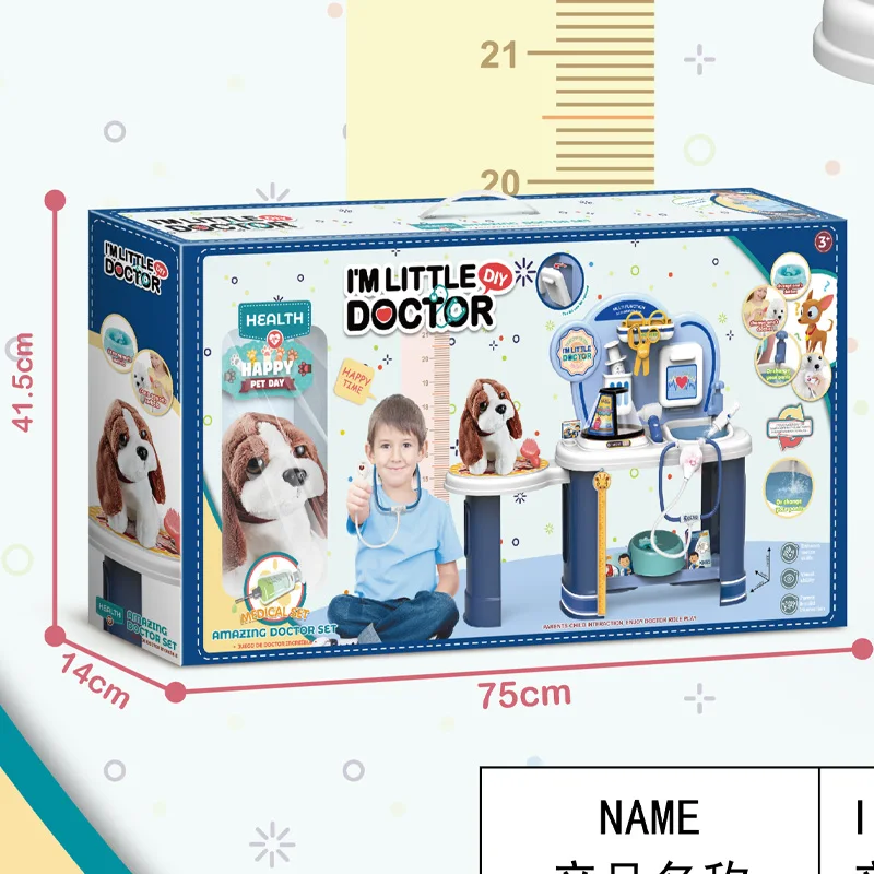 Puppy Pet Care Play Set Medical Nursing Table Toys Veterinarian Doctor Kit for Kids