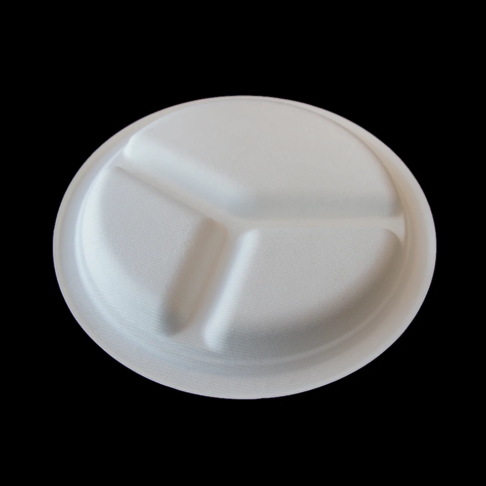 sugarcane pulp bagasse 9 inches biodegradable plates