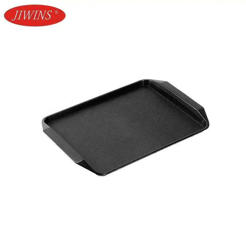 Manufacturer Custom Rectangle Fast Food Tray  PP Plastic ABS Fast Food Service Tray For Restaurant Kitchen Hotel Buffet
