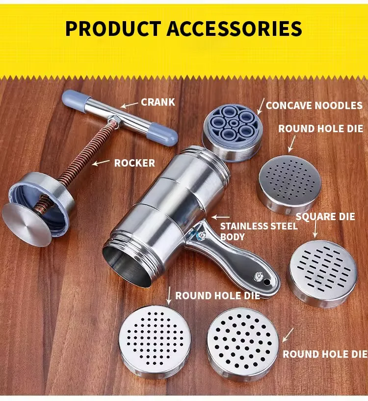 Wholesale Hot Selling Home Kitchen Stainless Steel Manual Noodle Pasta Maker Machine
